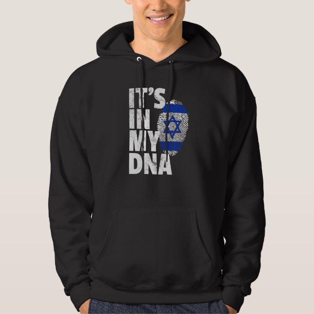 Israeli Israel Flag It's In My Dna Christmas  Coun Hoodie (Front)