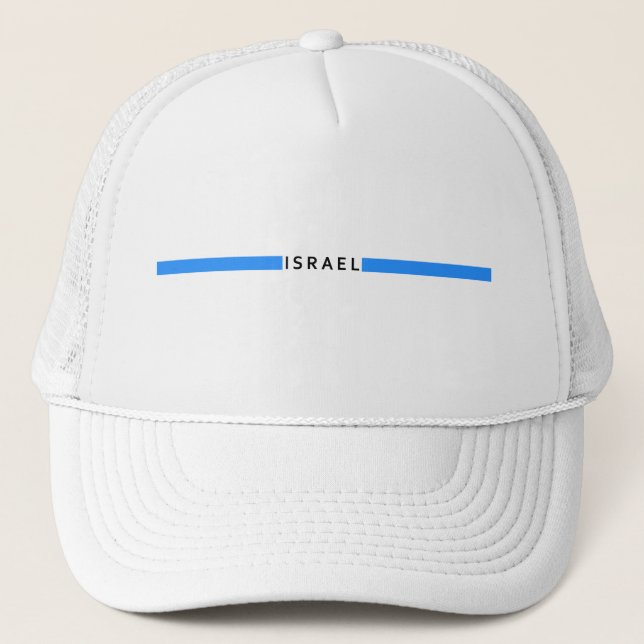 Israeli minimalistic flag trucker hat (Front)