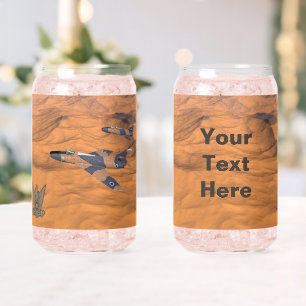 Israeli Super Mystères Over The Desert Can Glass