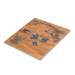 Israeli Super Mystères Over The Desert Ceramic Tile