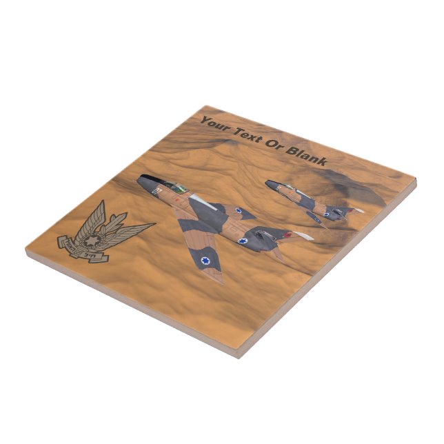 Israeli Super Mystères Over The Desert Ceramic Tile (Side)