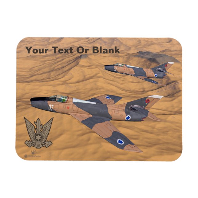 Israeli Super Mystères Over The Desert Magnet (Horizontal)
