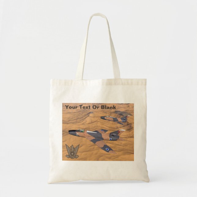 Israeli Super Mystères Over The Desert Tote Bag (Front)