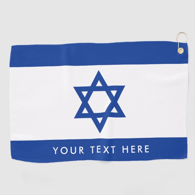 Israelian flag of Israel custom golfing gift Golf Towel (Horizontal)