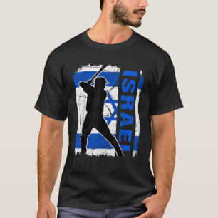 Israelis Baseball Player Israel Flag Baseball Fans T-Shirt