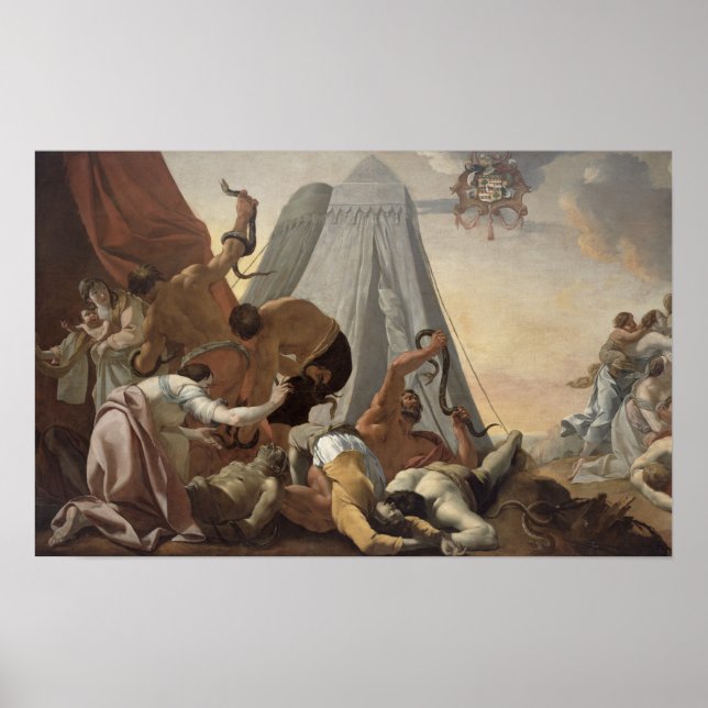 Israelites Afflicted with the Brazen Serpent Poster (Front)