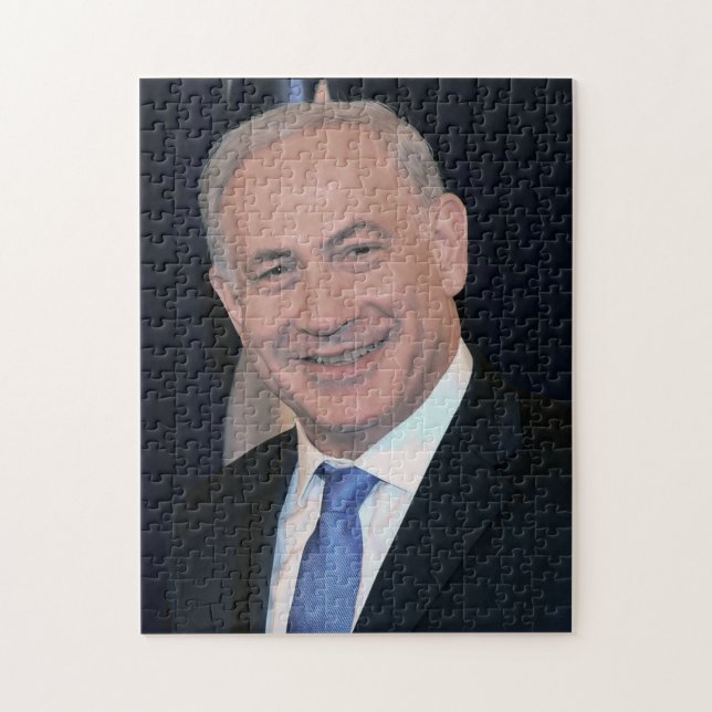Israel's Prime Minister Benjamin Netanyahu Jigsaw Puzzle (Vertical)