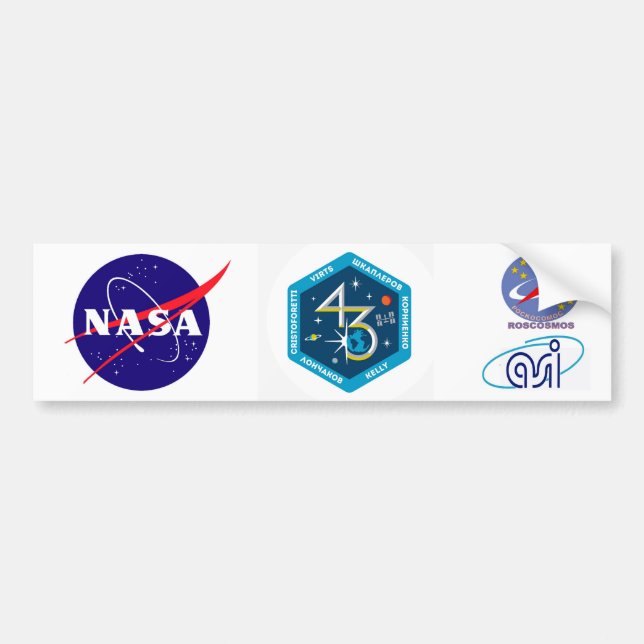 ISS Crews:  Expedition 43 Bumper Sticker (Front)
