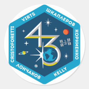 ISS Crews: Expedition 43 Classic Round Sticker