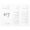 ISSA Elegant Trifold Table Numbers with Menu