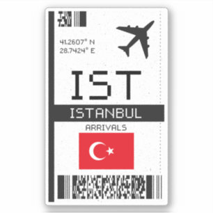 IST Istanbul Boarding Pass - Turkey Travel