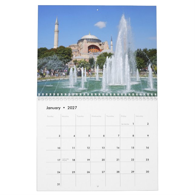 Istanbul 2012 Calendar (Jan 2027)