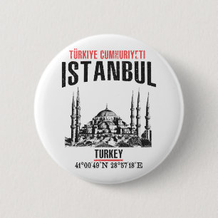 Istanbul 6 Cm Round Badge