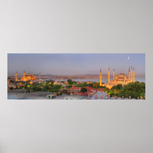 Istanbul at dusk poster
