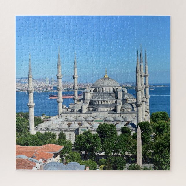 Istanbul Blue Mosque Night Scenery Premium Travel  Jigsaw Puzzle (Vertical)