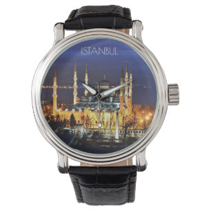 Istanbul Blue Mosque Night View Scenery Turkey Watch