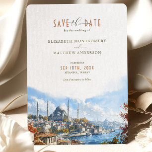 Istanbul Bosphorus Breeze Save-the-Date Invitation