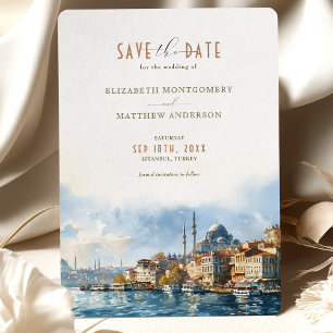 Istanbul Bosphorus Breeze Save-the-Date Invitation