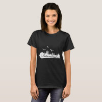 Istanbul Bosphorus Bridge Black T-Shirt for Women