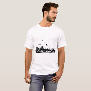 Istanbul Bosphorus Bridge White T-Shirt for Men