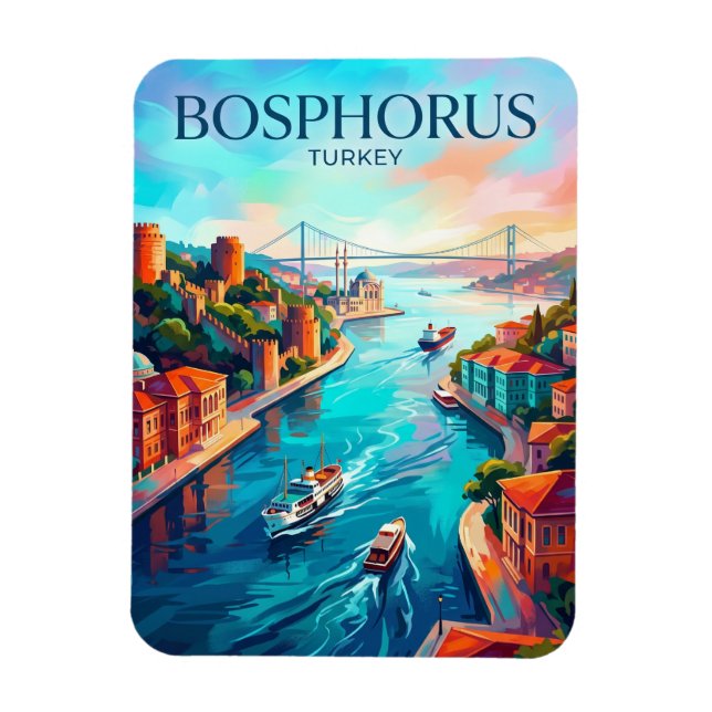 Istanbul - Bosphorus Turkey Magnet (Vertical)