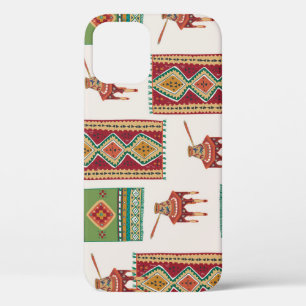 Istanbul Carpets Coffee: Vintage Pattern iPhone 12 Case