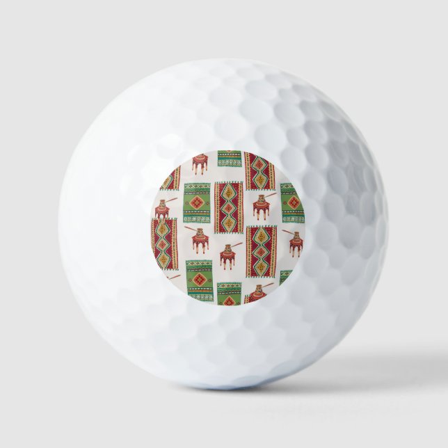 Istanbul Carpets Coffee: Vintage Pattern Golf Balls (Front)