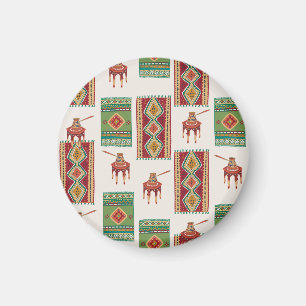 Istanbul Carpets Coffee: Vintage Pattern Magnet