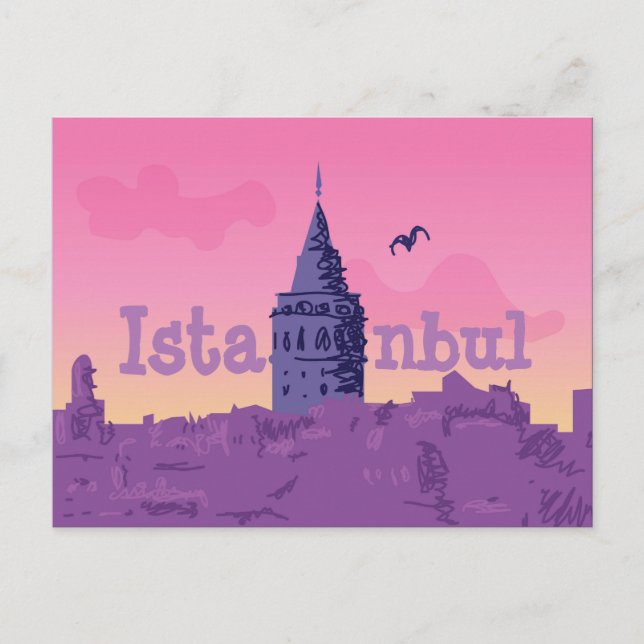 Istanbul colourful postcard (Front)