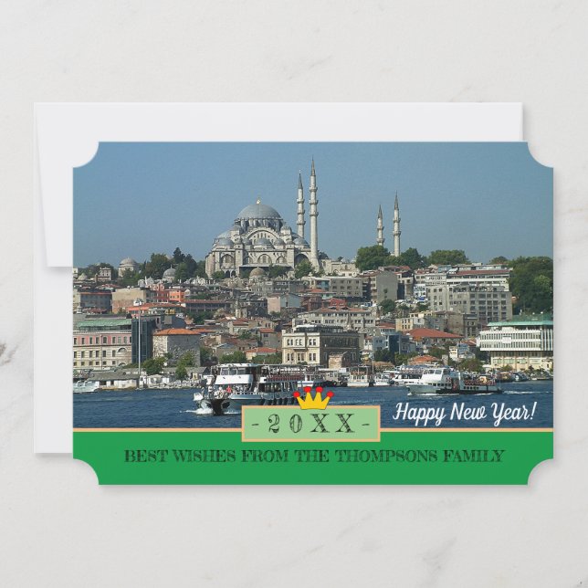 Istanbul Panorama & Happy New Year! Card /20XX (Front)