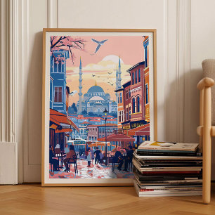 Istanbul Print Istanbul Illustration Turkey Print 