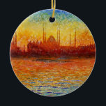 Istanbul Skyline 3 Ceramic Tree Decoration<br><div class="desc">Impressionist depiction of the Istanbul skyline based on a painting by Monet.</div>