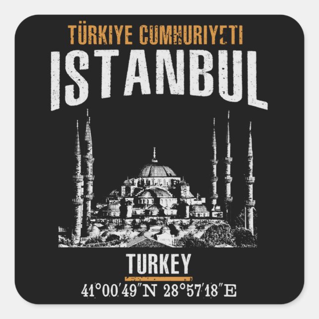 Istanbul Square Sticker (Front)