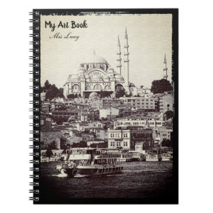 Istanbul, Sultan Ahmed Mosque, Turkey (vintage) Notebook