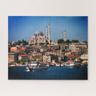 Istanbul, Sultan Ahmed Mosques panorama, Turkey Jigsaw Puzzle