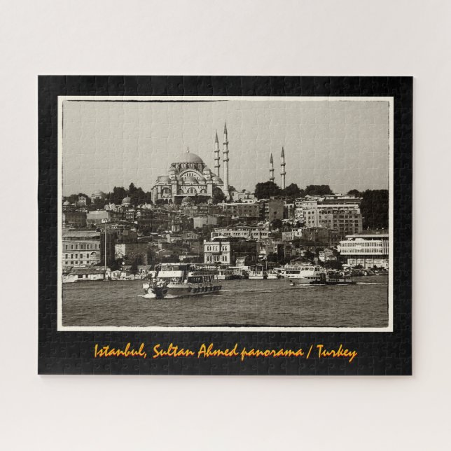 Istanbul, Sultan Ahmed panorama, Turkey Historical Jigsaw Puzzle (Horizontal)
