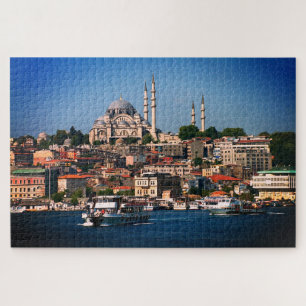 Istanbul, Sultan Ahmed panorama, Turkey /Large Jigsaw Puzzle