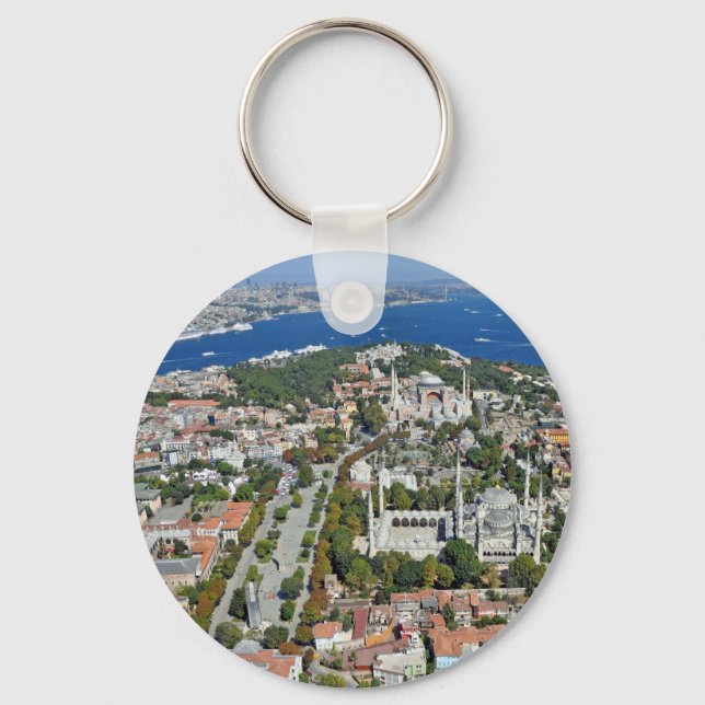 Istanbul - Sultanahmet (Button Keychain) Key Ring (Front)