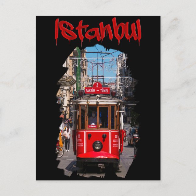 Istanbul: Taksim Tram Postcard (Front)
