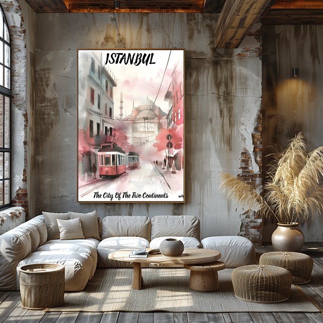 Istanbul Travel – Elegant Illustrated Cityscape Poster (Creator Uploaded)