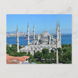 Istanbul Turkey Blue Mosque Cityscape Architecture Postcard