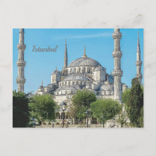 Istanbul Turkey Blue Mosque Night Photography  Postcard