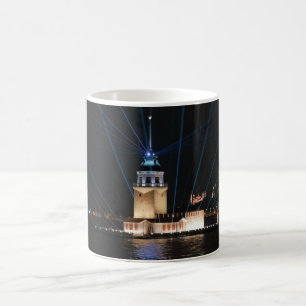 Istanbul Turkey Bosphorus Night View Scene Travel Coffee Mug