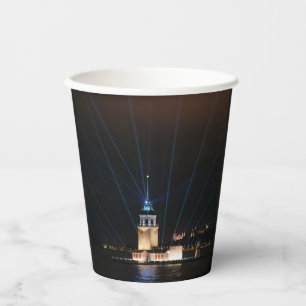 Istanbul Turkey Bosphorus Night View Scene Travel  Paper Cups