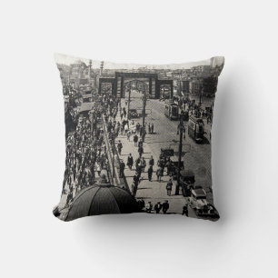 ISTANBUL, TURKEY - CIRCA 1900's :Vintage cityscap Cushion