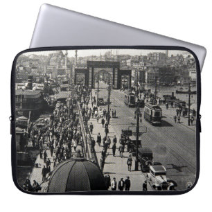ISTANBUL, TURKEY - CIRCA 1900's :Vintage cityscap Laptop Sleeve