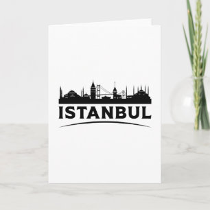 Istanbul Turkey City Cityscape Skyline Gift Idea Card