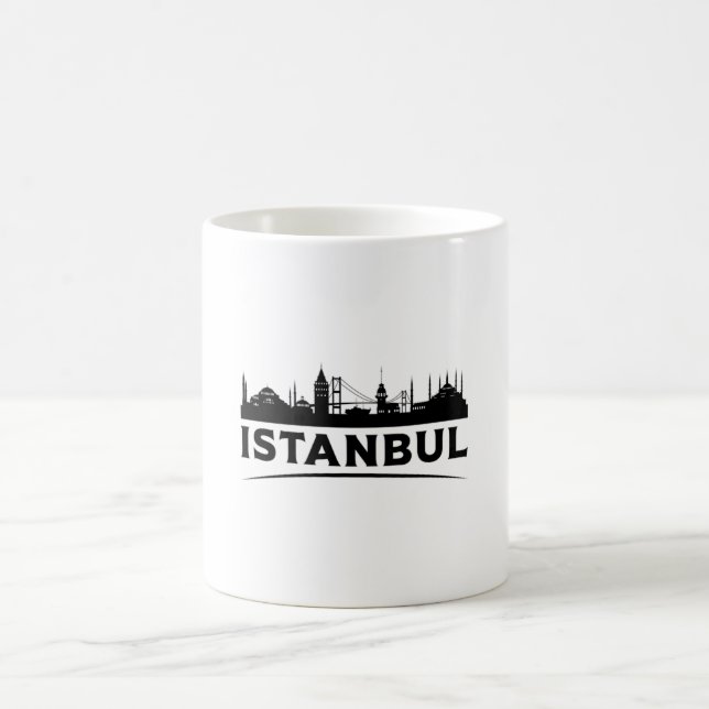 Istanbul Turkey City Cityscape Skyline Gift Idea Coffee Mug (Center)