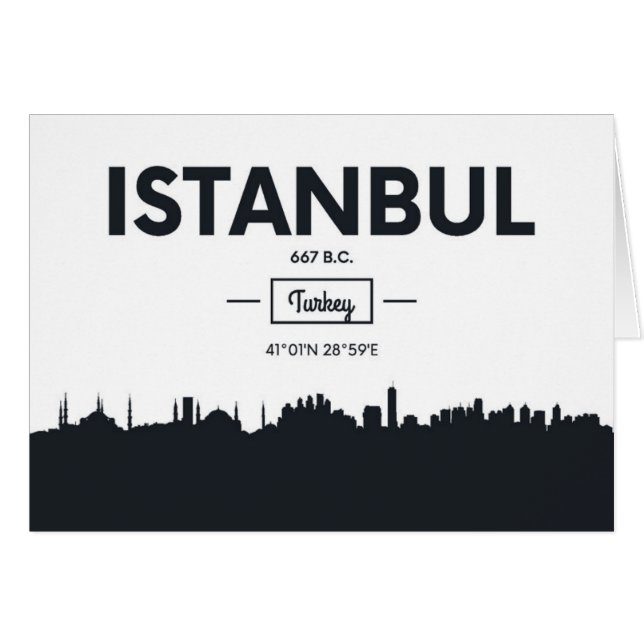 Istanbul, Turkey | City Coordinates (Front Horizontal)