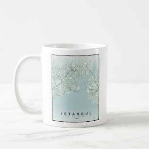Istanbul Turkey City Map Minimal Design Coffee Mug